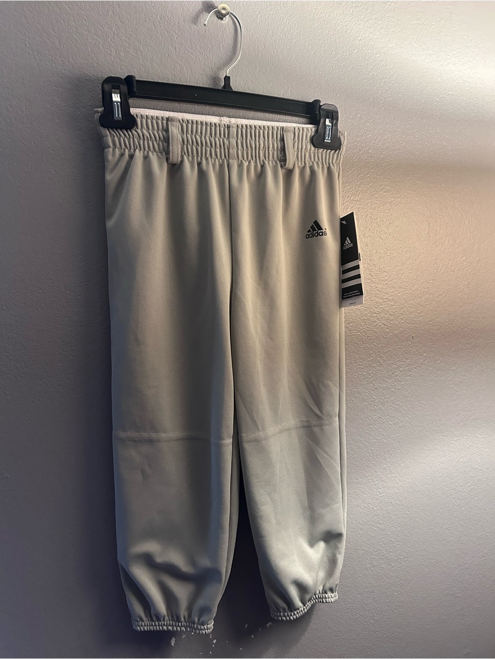 NEW adidas Kids' Light Gray Performance Track Pants